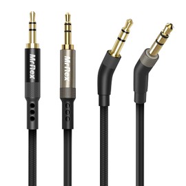 Mr Rex 2.5mm to 3.5mm Audio Aux Cable [2-Pack, 5ft Nylon Braided Cover+5ft TPE Cover], Headphone Replacement Cord Cable Stereo Adapter for Bose 700 QuietComfort QC45 QC35II QC35 QC25 Headphones.