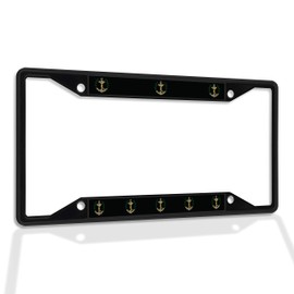Fastasticdeals Metal Insert License Plate Frame Anchor A Weatherproof Car Accessories Black 4 Holes Solid Insert