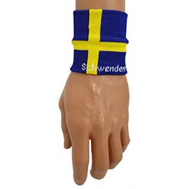 sportfanshop24 Sweden Sweatband/Wristband/Wrist Band, 1 Piece, Very Good Quality