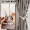 2 Pack Magnetic Curtain Tiebacks, Modern Simple Style Drape Tie