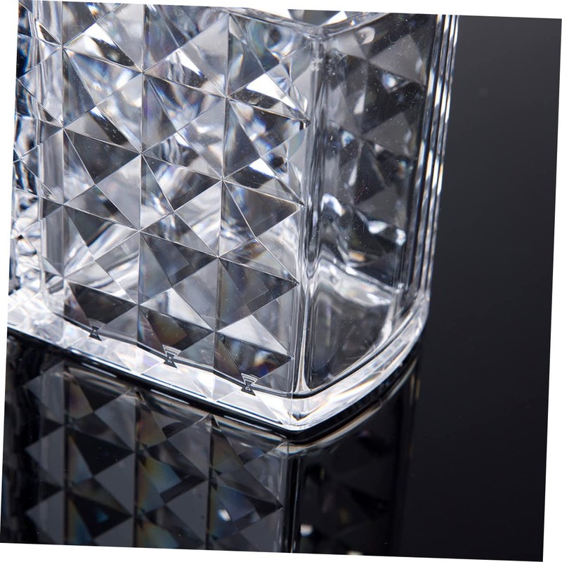 IWOWHERO Acrylic Transparent Makeup Brush Holder Stylish Cosmetic Storage Box