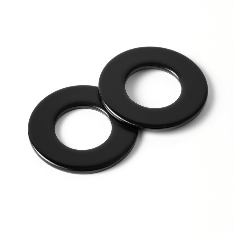 3/16'' (100 Pack) Stainless Steel Flat Washers, 9/16'' OD, Black