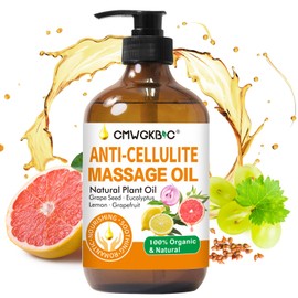 Anti Cellulite Oil Massage Oil for Massage Therapy,Body Oil for Skin Tightening & Cellulite Remover in Thighs and Butt,Cellulite Treatment Massage Oil,Assists with Firming,Toning & Moisturizes Skin