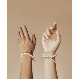 Rastaclat Beaded Bracelet for Men and Women - Manifest Tan Bracelet | Adjustable Stackable & Beaded by Hand (Small/Medium)