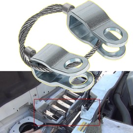 Generic Front Right or Left Hand Side Hood Check Cable Safety Catch Line for Hummer H2 2003-2009, Replace for # 15146196 - Stainless Steel Safety Catch Lock Line