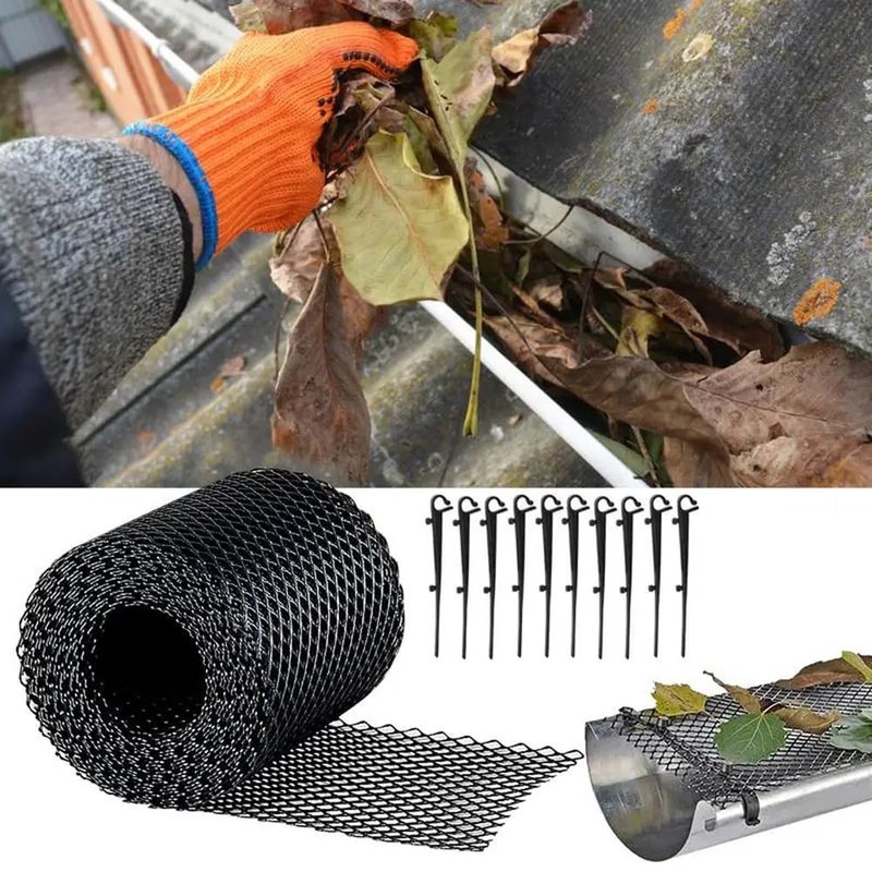 16 x 600mm Mesh Gutter Guard 6M Plastic Roof Gutter