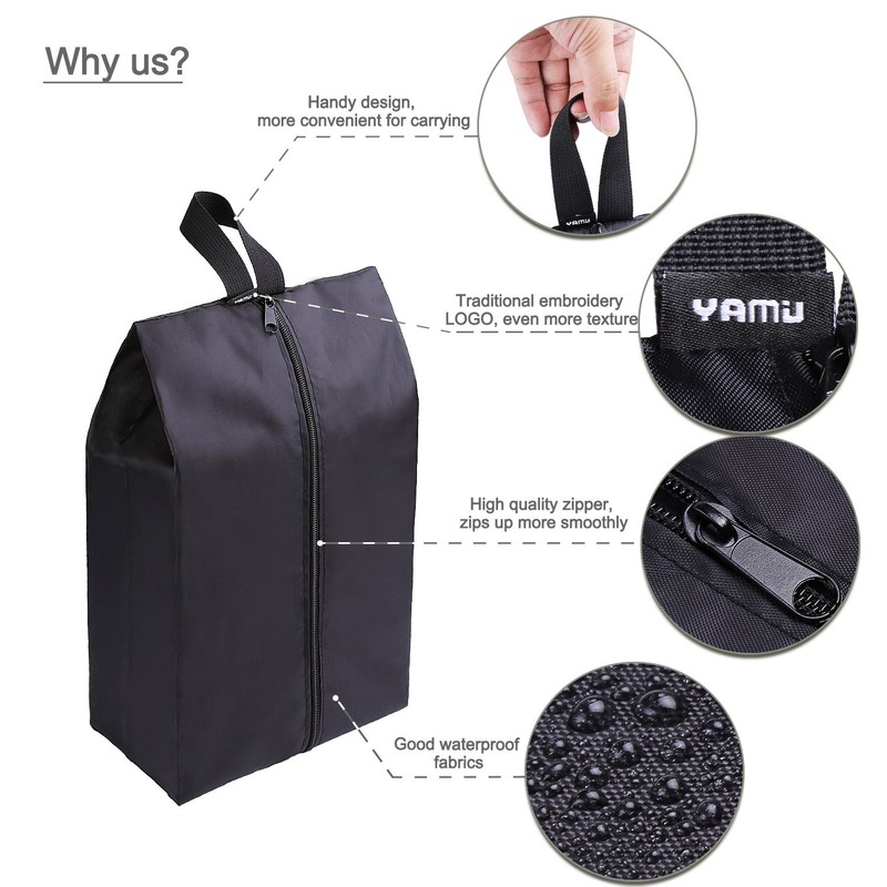YAMIU Travel Shoe Bags Set of 2 Waterproof Nylon with