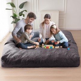 MAXYOYO Giant Bean Bag Chair Bed for Adults, Includes Two Beds, Convertible Beanbag Folds from Lazy Chair to Floor Mattress Bed, Big Sofa Bed, High-Density Foam Filling, Machine Washable