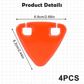 TUYOBG 4pcs Bicycle Reflectors Set, Triangular Rear Bicycle Night Visibility Reflector for Bike Saddle or Frame, Retroreflective Rear Mount Reflector for Night Riding Protection and Clear Visibility