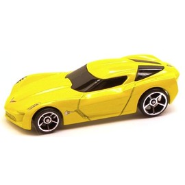 Hot Wheels 09 Corvette StingRay Concept (Yellow) - 2010 New Models #19 1:64 Scale