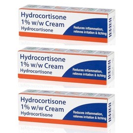 Pinewoods Fast Acting Hydrocortisone Cream 1% w/w Bite and Sting Cream, Mosquito and Bee Sting Treatment, Itchy Skin and Redness Solution, 3 x 10g Tubes for Eczema and Irritation