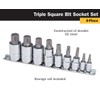 Titan 16144 Triple Square Socket Set - 9 Piece