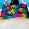 Violetpos Rainbow Pineapple Beach Towel, Extra Large 180x90 cm 250GSM