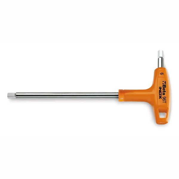 Beta 96TINOX Stainless Steel T-Handle Hex Key Allen Wrench, Metric