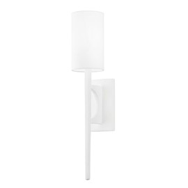 Troy-Standard B1041-GSW Wallace - 1 Light Wall Sconce 24.5 inches Tall and 4.75 inches Wide - Gesso White
