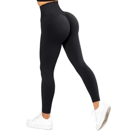 SUUKSESS Women Scrunch Butt Lifting Seamless Leggings Booty High Waisted Workout Yoga Pants, Upgrade Black, Small