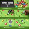 YCRRVAE Soccer Coaching Board,Football Coaches Clipboard Tactical Magnetic Board Kit