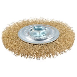 Surtek Carda circular ondulada alambre delgado 4-1/2" x 0.30 mm con rosca 5/8"