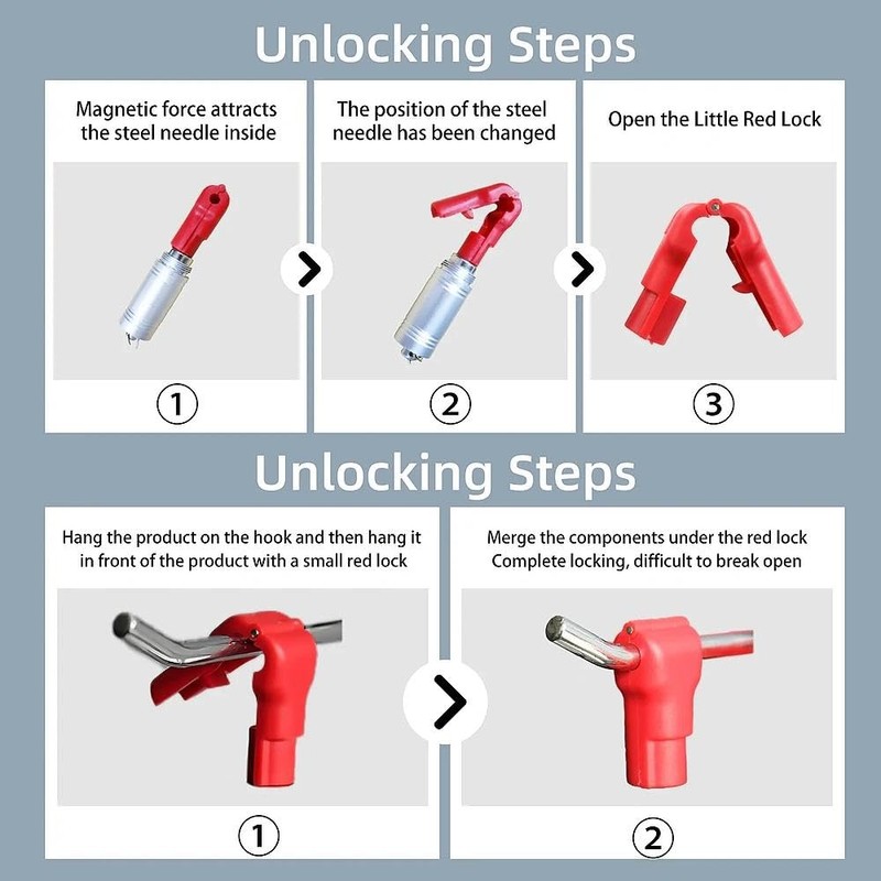 Aoeeki 100 Pcs Peg Hook Stop Lock, Prevent The Sweep