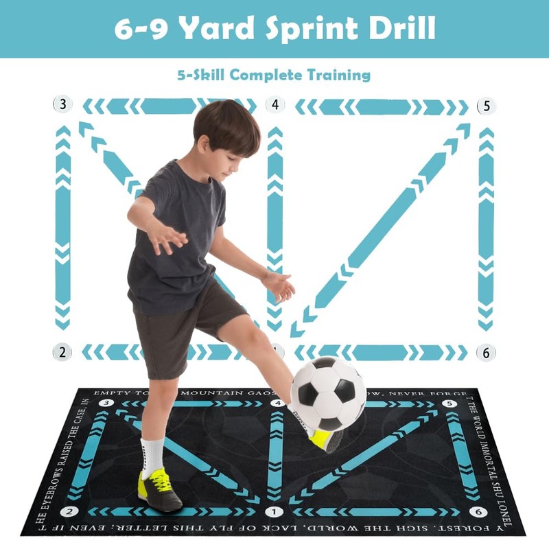Soccer Training Mat with Video Guide & Grip Socks -