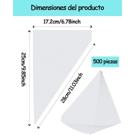 Mangas Pasteleras, 500 Mangas Pasteleras Desechables para Repostería Profesional y Casera, Mangas Pasteleras Desechables para Decoración de Pasteles y Galletas, Fáciles de Usar y Limpiar