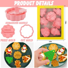 Pack of 16 cookie cutters, 3D DIY cookie cutters, Christmas cookie cutters, city cookie cutters for children, cookie cutter, baking kitchen accessories mould