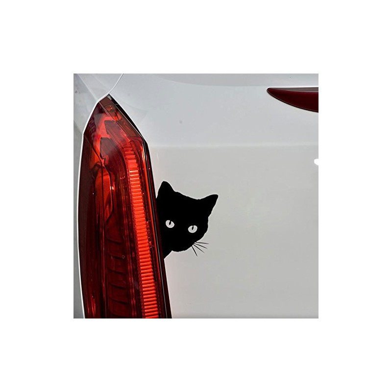 Black Cat Head Sticker Vinyl Car Scooter Car Tuning Truck