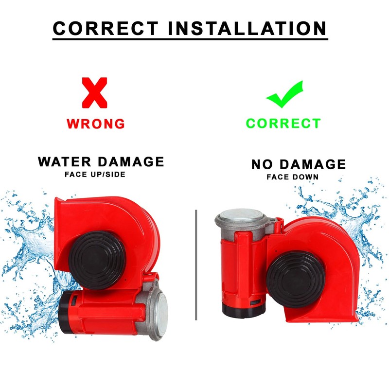 Oshotto Nautilus Twin Air Horn Universal for Cars, Trucks, Boats,