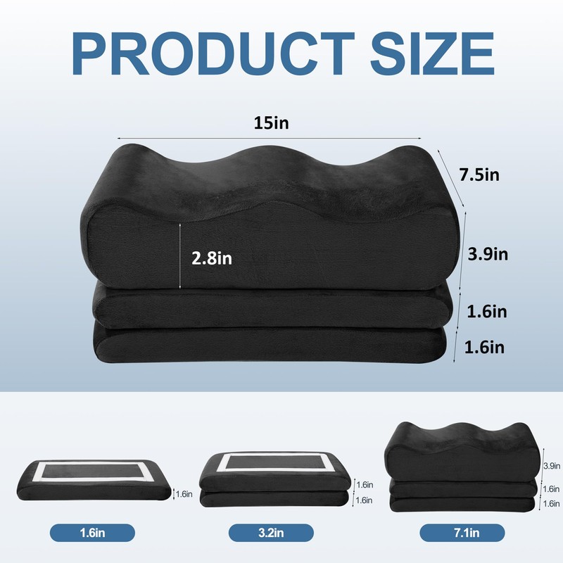 HOMBYS Adjustable Height BBL Pillow After Surgery for Sleeping,High Density