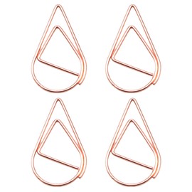 Paper Clips,100 Pcs Gold Paper Clips Small Paperclips Metal Water Drop Paper Clip Little Teardrop Paperclip for for Office School,Home Document Paper, Poster, Photo