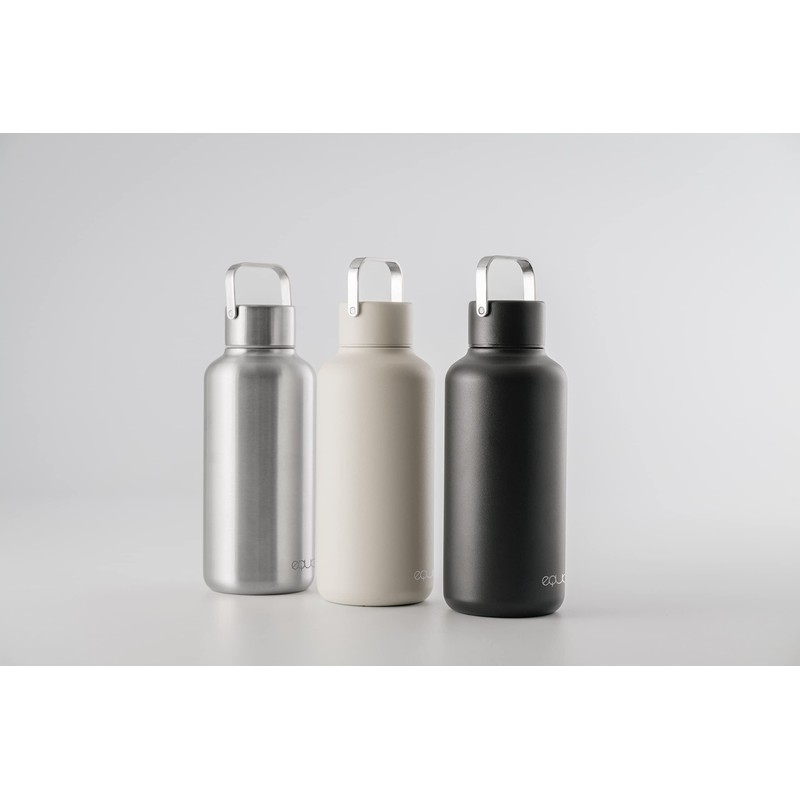 EQUA Timeless Stainless Steel Water Bottle, 600 ml, BPA-Free, Leak-Proof,
