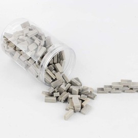 NW 250pcs Brick Building Set Dollhouse Miniature Bricks Mini Bricks Model (Grey, 1:16)