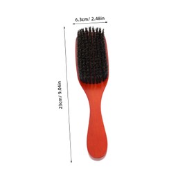 Beavorty 2pcs Hair Brush for Men Smoothing Brush Boar Bristles Beard Grooming Tool Handle