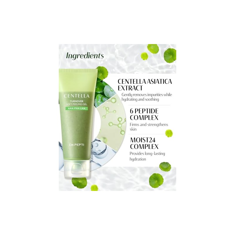 dr.pepti Centella Turnover Soft Peeling Gel - Exfoliante Facial Coreano