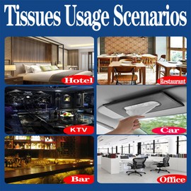 SADYFON Car Tissue Refills, 18 Packs Car Tissues Auto Visor Tissue Refills for Visor, Napkins Holder Refill, Auto Travel Tissues, Soft and Smooth (18 Pieces)