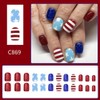 Independence Day Press on Nails Short Square False Nails with