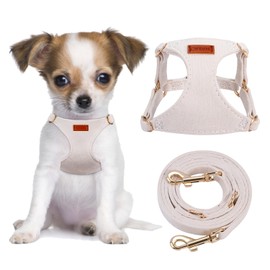 CHEDE No Pull Puppy Harness and Multifunction Dog Leash Set- 8 Colors Soft Adjustable No Choke Escape Proof Cute,Lightweight Pet Vest Harness for Small and Medium Dog…