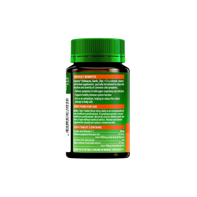 Cenovis Echinacea, Garlic, Zinc & C 60 Tablets