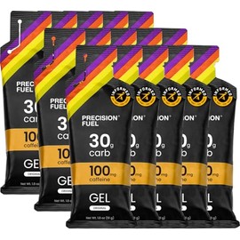 Precision Hydration- PF 30 GEL CAFF- Geles energéticos para actividades con una duración mayor a 60 minutos con 30 g de carbohidratos y 100 mg de cafeína (paquete con 15 pz)
