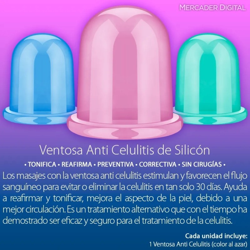 Ventosa Anti Celulitis De Silicón / Masaje Cupping Terapia