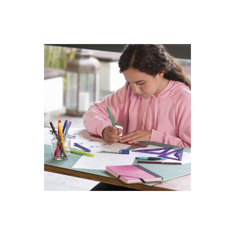 Milan Juego de dibujo flexible de 4 piezas, regla de