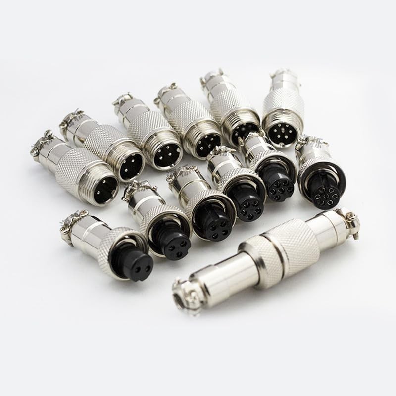 RUNCCI-YUN 2 Sets GX12 2Pin Aviation Plug, Circular Metal Aviation