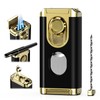 All-in-one Torch Lighter with Straight Sharp Tool, Built-in Punch, Holder,