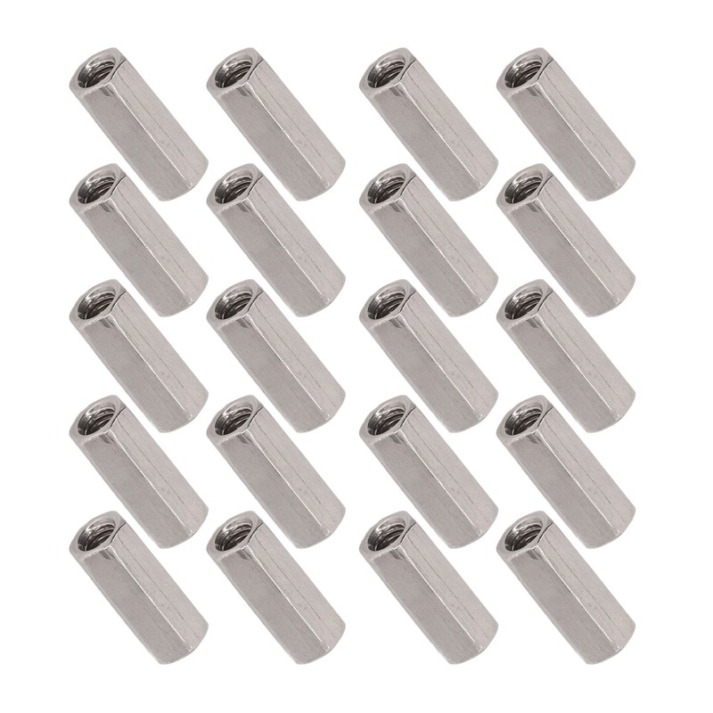 20Pcs Hex Coupling Nut 304 Stainless Steel Rust Proof Female