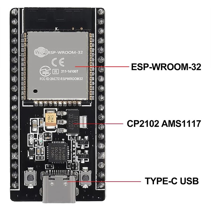 KEAcvise 12-Pack ESP32-DevKitC-32 Development Board - WiFi+Bluetooth Dual-Core Module with