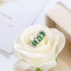 925 Sterling Silver Fashion Natural Emerald Sapphire Ring Oval Perfect