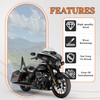 HECASA Detachable Backrest Sissy Bar Compatible with 2009-2024 Harley Touring