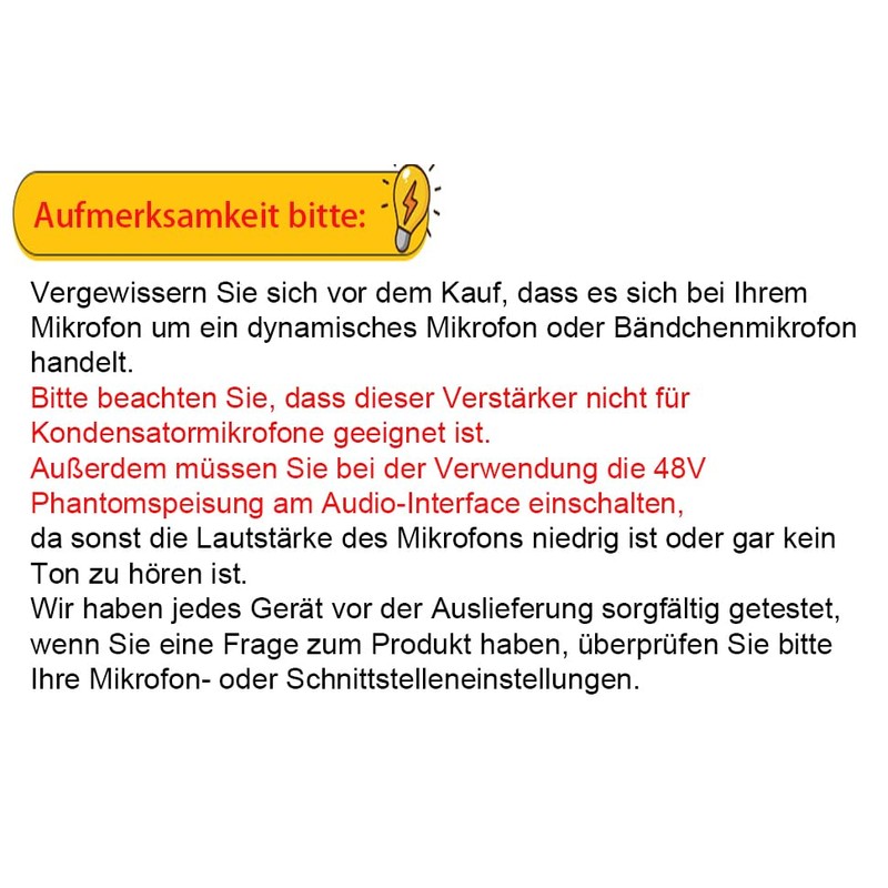 DigiKuber Inline Microphone Preamplifier, Mic Booster Preamp for Dynamic and