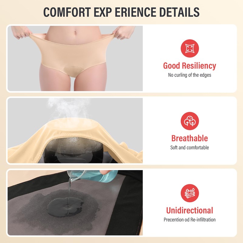 3 Pack Womens Incontinence Underwear 5oz Super Absorbent Panties,2XL