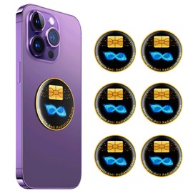 6 Pieces Cell Phone Blocker Protection Neutralizers Stickers for Smart Phones Tablets Laptops Computer WiFi Priner TV Electronic Devices Blue